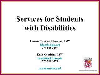 Services for Students with Disabilities