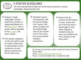 E-POSTER GUIDELINES