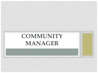 Community manager