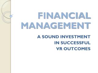 FINANCIAL MANAGEMENT