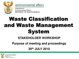 Waste Classification and Waste Management System