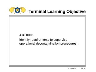 Terminal Learning Objective