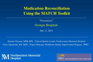 “ Presented to ” Georgia Hospitals July 31, 2013