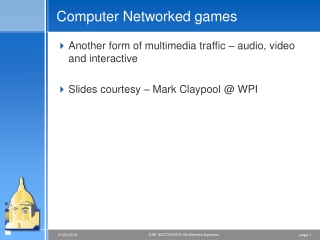 Computer Networked games
