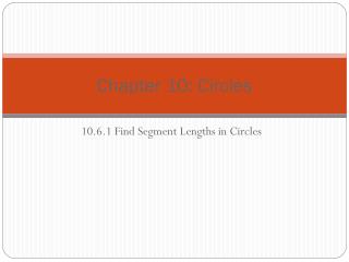 Chapter 10 : Circles