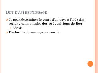 But d ’apprentissage