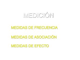 MEDICIÓN