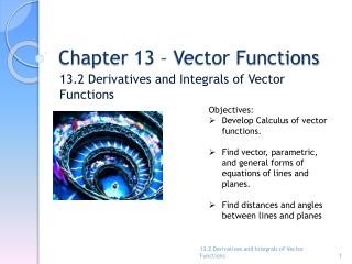 Chapter 13 – Vector Functions