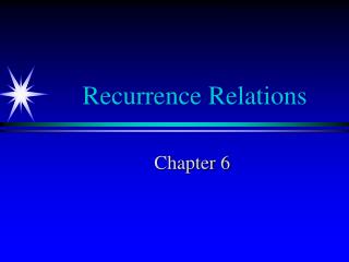 Recurrence Relations