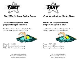 Fort Worth Area Swim Team