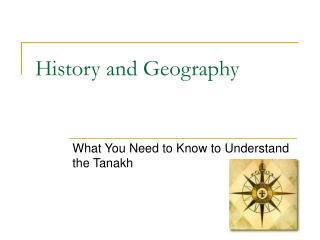 History and Geography