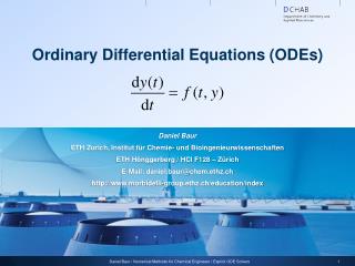 Ordinary Differential Equations (ODEs)