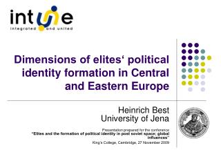 Dimensions of elites‘ political identity formation in Central and Eastern Europe