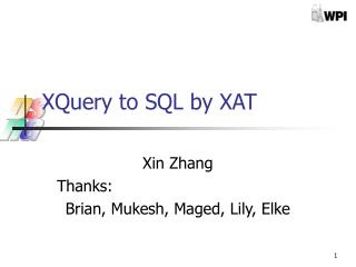 XQuery to SQL by XAT