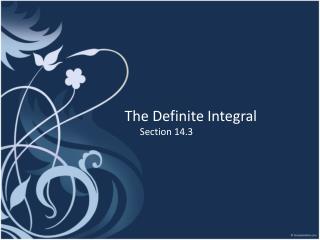 The Definite Integral