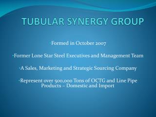 TUBULAR SYNERGY GROUP