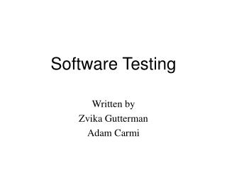 Software Testing