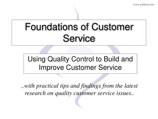 Foundations of Customer Service