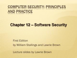 Computer Security: Principles and Practice