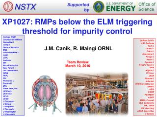 XP1027: RMPs below the ELM triggering threshold for impurity control