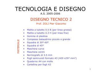 TECNOLOGIA E DISEGNO A.S. 2005-2006