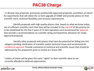 PAC38 Charge