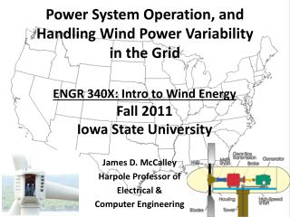 ENGR 340X: Intro to Wind Energy Fall 2011 Iowa State University