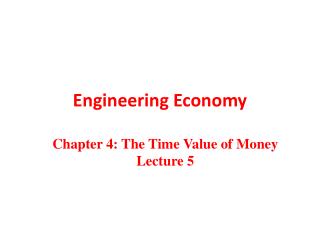 Engineering Economy