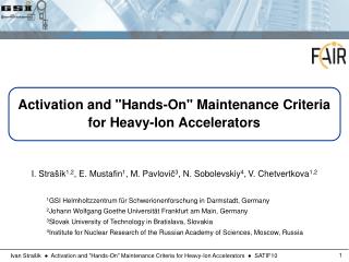 Activation and &quot;Hands-On&quot; Maintenance Criteria for Heavy-Ion Accelerators