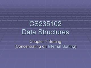 CS235102 Data Structures