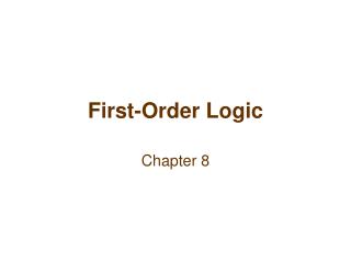 First-Order Logic