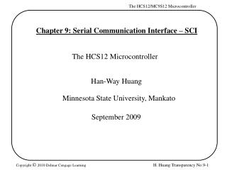 Chapter 9: Serial Communication Interface – SCI