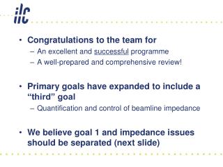 Congratulations to the team for An excellent and successful programme