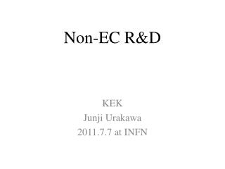 Non-EC R&amp;D