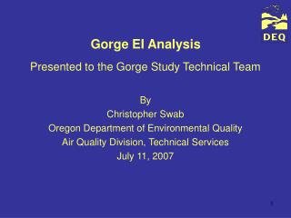 Gorge EI Analysis