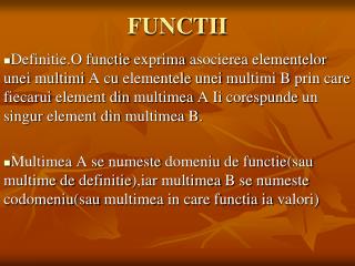 FUNCTII