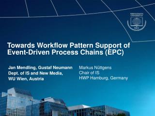 Towards Workflow Pattern Support of Event-Driven Process Chains (EPC)