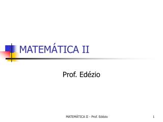 MATEMÁTICA II