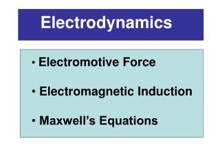 Electrodynamics