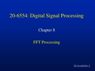 20-6554: Digital Signal Processing