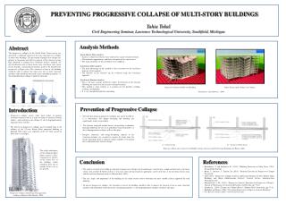 PREVENTING PROGRESSIVE COLLAPSE OF MULTI-STORY BUILDINGS