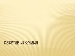 Drepturile omului