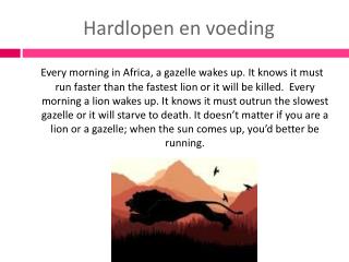 Hardlopen en voeding