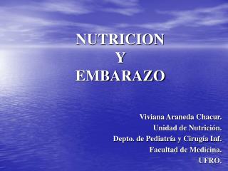 NUTRICION Y EMBARAZO