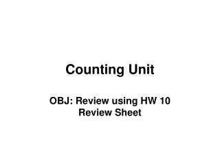 Counting Unit