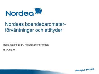 Nordeas boendebarometer- förväntningar och attityder
