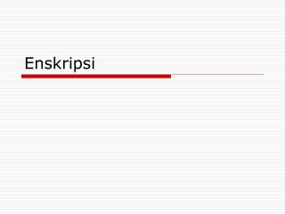 Enskripsi