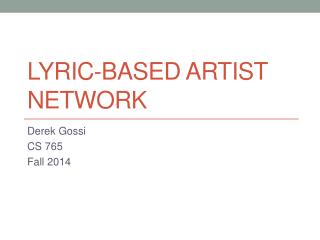 Lyric-based Artist Network