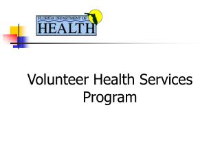 Volunteer Health Services Program