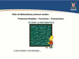 Taller de Matemáticas primeros medios